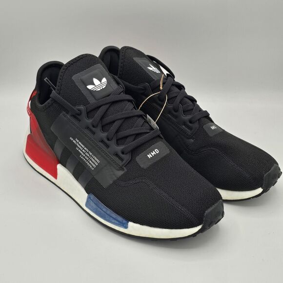 adidas NMD_R1.V2 Black Red Athletic Sneakers Textile Running Shoes Men’s 11.5 main image 6
